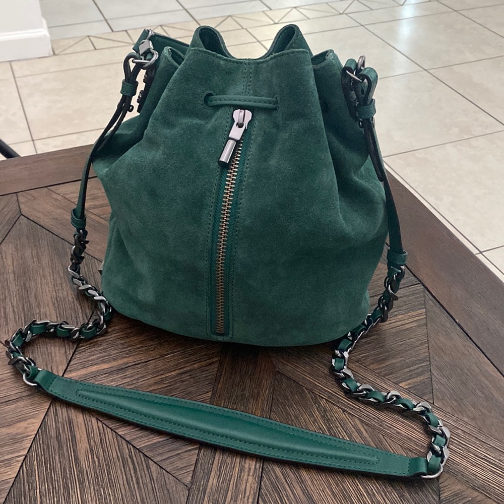 Elizabeth & James Cynnie Suede Bucket Crossbody Bag New!